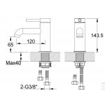 KOHLMAN Axel Bateria umywalkowa 1-otworowa chrom QB100A