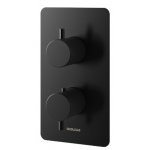 KOHLMAN Axel Bateria wannowo-prysznicowa termostatyczna podtynkowa z trzema wyjściami czarny mat QW433AB