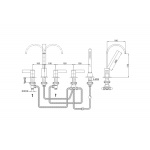 KOHLMAN DEXAME Bateria wannowa pięciootworowa QB242D