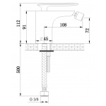 KOHLMAN EXPERIENCE Bateria bidetowa 1-otworowa szczotkowany grafit QB130EG
