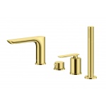 KOHLMAN Experience Bateria wannowa 4-otworowa Złoty/Gold QB244EGD