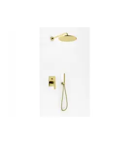 KOHLMAN Experience Zestaw prysznicowy podtynkowy z deszczownicą Ø 30 cm Złoty/Gold QW210EGDR30