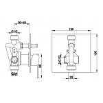 Kohlman Gixs Bateria natryskowa podtynkowa chrom QW210G