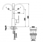 Kohlman Gixs Bateria umywalkowa 1-otworowa chrom QB150G