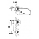 Kohlman Gixs Bateria umywalkowa podtynkowa chrom QW180G