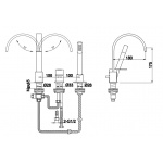 Kohlman Gixs Bateria wannowa na brzeg wanny chrom QB241G