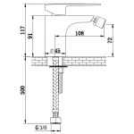 Kohlman Proxima Bateria bidetowa 1-otworowa chrom QB130P