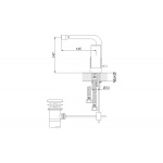 KOHLMAN SAXO Bateria bidetowa QB130S