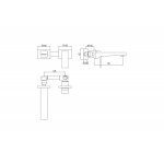 KOHLMAN SAXO Bateria umywalkowa ścienna QW180S