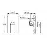 KOHLMAN Texen Bateria prysznicowa podtynkowa chrom QW220T