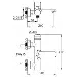 KOHLMAN Texen Bateria wannowo-prysznicowa natynkowa chrom QW110T