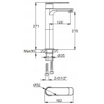 KOHLMAN Wexpo Bateria umywalkowa 1-otworowa wersja wysoka chrom QB170W