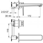 KOHLMAN Wexpo Bateria umywalkowa podtynkowa chrom QW180W