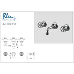 Bleu Provence Bateria umywalkowa ścienna wylewka 10cm nickel RLM1012-1.NK