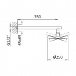       Bruma Deszczownica ścienna Ø 250 mm z ramieniem ściennym sunset 1455255SS/1 WIELKA WYPRZEDAŻ!! WYPRZEDAŻ KOLORU