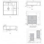 Cielo Enjoy Umywalka prostokątna 60x48cm, stawiana na blacie Biały EJLA60