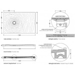 Flaminia Water Drop Brodzik ceramiczny 80x120 cm Biały DR120