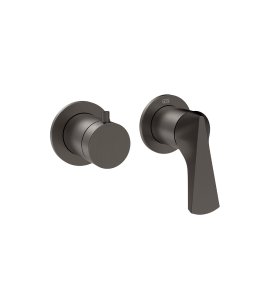 Gessi Ventaglio Bateria prysznicowa podtynkowa 2-drożna - element zewnętrzny Black Metal Brushed PVD 72038.707