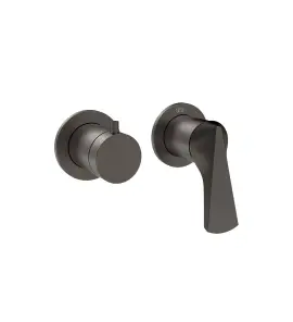 Gessi Ventaglio Bateria prysznicowa podtynkowa 2-drożna - element zewnętrzny Black Metal Brushed PVD 72038.707