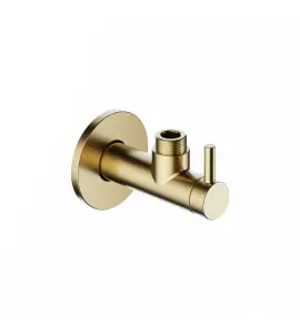Hotbath Cobber Zawór kątowy z filtrem Brushed Brass PVD P2002.BBP