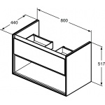 Ideal Standard Connect Air Szafka 80 cm pod umywalkę jasnobrązowe drewno E0827UK