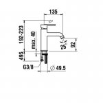 Laufen Lua Bateria umywalkowa jednouchwytowa medium bez korka Chrom H 311081 004 120 1