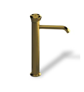 Remer Element Bateria umywalkowa wysoka jednouchwytowa bez korka Brushed Gold ET11LXLBG