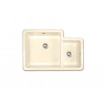 Shaws Brindle 800 Zlew dwukomorowy 76x50 cm Biszkoptowy SCBH760PN