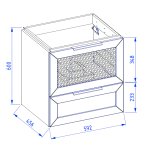 Krofam Chic Szafka z blatem pod umywalkę black/gold 144-0103+156-0101