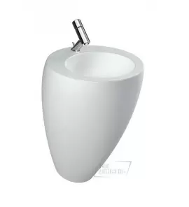Laufen Il Bagno Alessi One Monolityczna umywalka przyścienna 85 cm biała H 811971 400 109 1