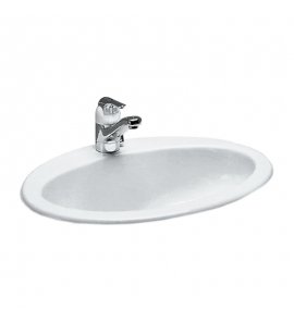 Laufen Indova Umywalka wpuszczana w blat 57x45 cm biała H 811391 000 000 1