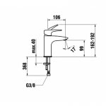 Laufen Laurin Bateria umywalkowa jednouchwytowa niska bez korka Chrom HF 50070 210 000 0