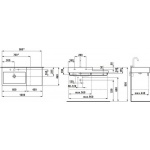 Laufen Living City Umywalka ścienna 100x46 cm biała H 818432 000 104 1