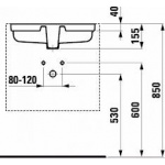 Laufen Living City Umywalka podblatowa 53,5x36 cm biała H 812431 000 109 1