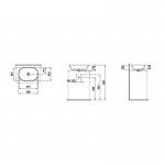 Laufen Lua Umywalka nablatowa owalna 50x35 cm biała H 812083 000 109 1