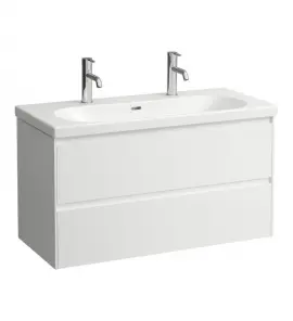 Laufen Lua Umywalka ścienna z dwoma otworami na baterię 100x46 cm biała H 816089 000 107 1