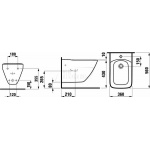 Laufen Palace Bidet podwieszany 36x56 cm biały H 830701 000 302 1