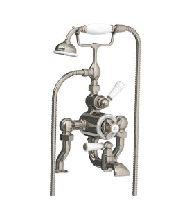 Lefroy Brooks Classic Bateria wannowa termostatyczna 2-otworowa z zestawem prysznicowym Silver Nickel DM/GD8823NK