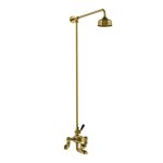 Lefroy Brooks Classic Bateria wannowa termostatyczna 2-otworowa ścienna z deszczownicą Ø 200 mm Polished Brass WMBL8822PB