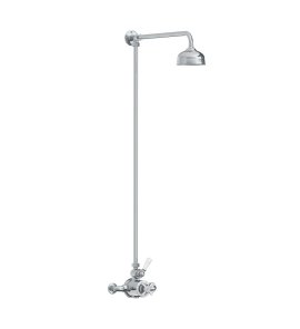 Lefroy Brooks Classic Bateria natryskowa termostatyczna ścienna z deszczownicą Ø 129 mm Chrom GD8701CP