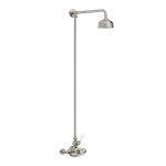Lefroy Brooks Classic Bateria natryskowa termostatyczna ścienna z deszczownicą Ø 129 mm i zestawem prysznicowym Silver Nickel GD8701NK