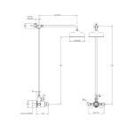 Lefroy Brooks Classic Bateria natryskowa termostatyczna ścienna z deszczownicą Ø 200 mm i zestawem prysznicowym Silver Nickel GD8702NK