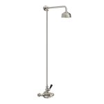 Lefroy Brooks Classic Bateria natryskowa termostatyczna ścienna z deszczownicą Ø 129 mm i zestawem prysznicowym Silver Nickel BL8701NK