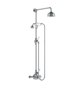 Lefroy Brooks Classic Bateria natryskowa termostatyczna ścienna z deszczownicą Ø 129 mm i zestawem prysznicowym Chrom GD8703CP