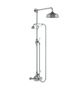 Lefroy Brooks Classic Bateria natryskowa termostatyczna ścienna z deszczownicą Ø 200 mm i zestawem prysznicowym Chrom GD8704CP
