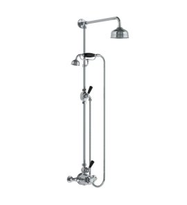 Lefroy Brooks Classic Bateria natryskowa termostatyczna ścienna z deszczownicą Ø 129 mm i zestawem prysznicowym Chrom BL8703CP