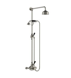 Lefroy Brooks Classic Bateria natryskowa termostatyczna ścienna z deszczownicą Ø 129 mm i zestawem prysznicowym Silver Nickel BL8703NK