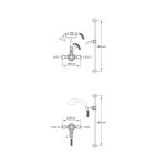 Lefroy Brooks Classic Bateria natryskowa termostatyczna ścienna z deszczownicą Ø 129 mm i zestawem prysznicowym Chrom GD8743CP