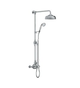 Lefroy Brooks Classic Bateria natryskowa termostatyczna ścienna z deszczownicą Ø 200 mm i zestawem prysznicowym Chrom GD8744CP