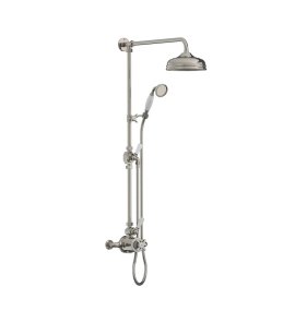 Lefroy Brooks Classic Bateria natryskowa termostatyczna ścienna z deszczownicą Ø 200 mm i zestawem prysznicowym Silver Nickel GD8744NK